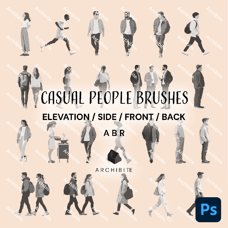 Photoshop Brushes Casual People Elevation - Main Image