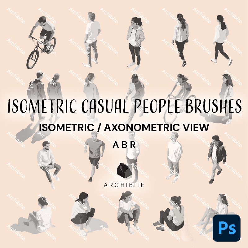 Photoshop Brushes Isometric Casual People - Main Image