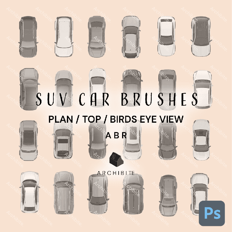 Photoshop Brushes SUV Cars Plan - Main Image