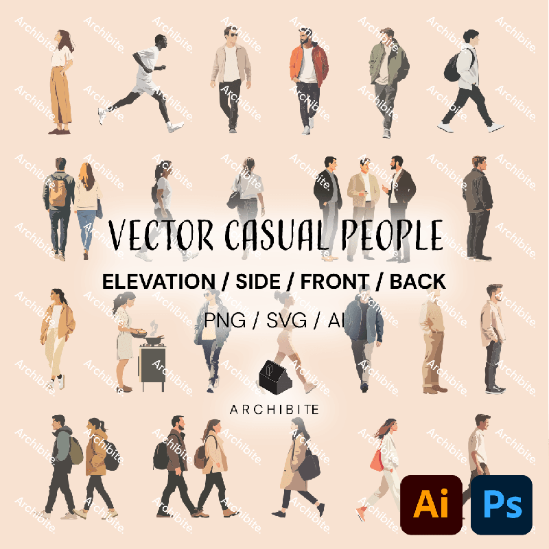 Vector Casual People Elevation - Main Image