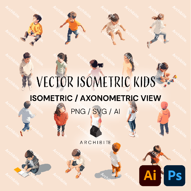 Vector Isometric Kids - Main Image