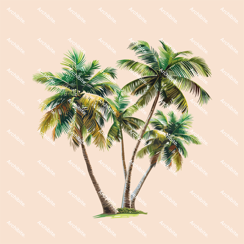 Vector Palm Trees Elevation