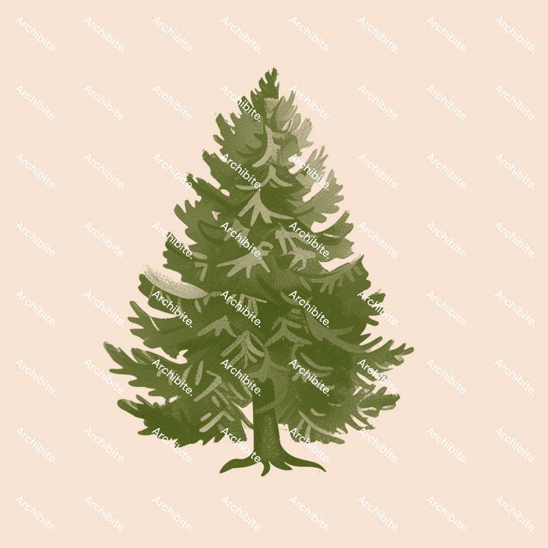Photoshop Brushes Conifer Trees Elevation