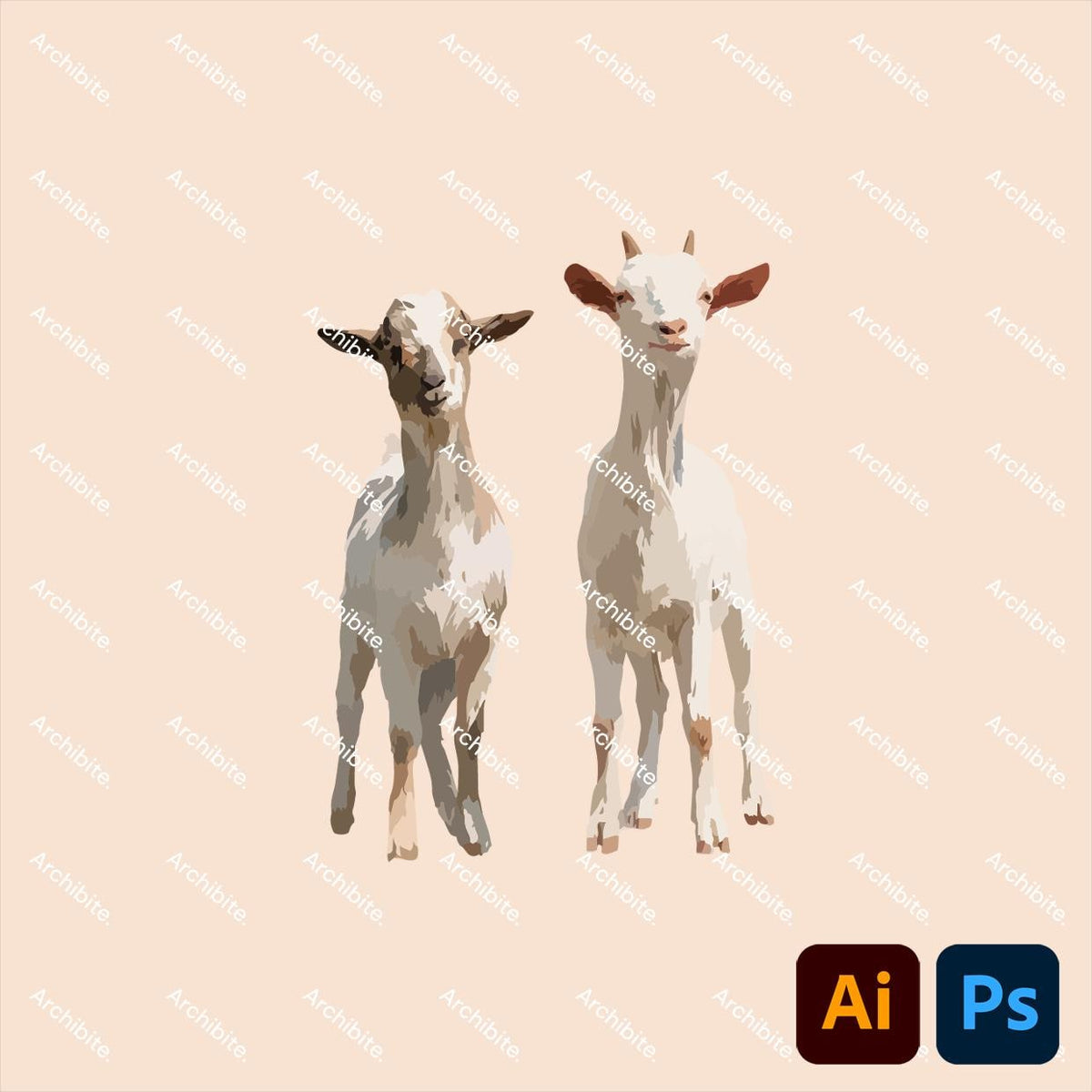 Vector Cutouts - Farm Animals Elevation