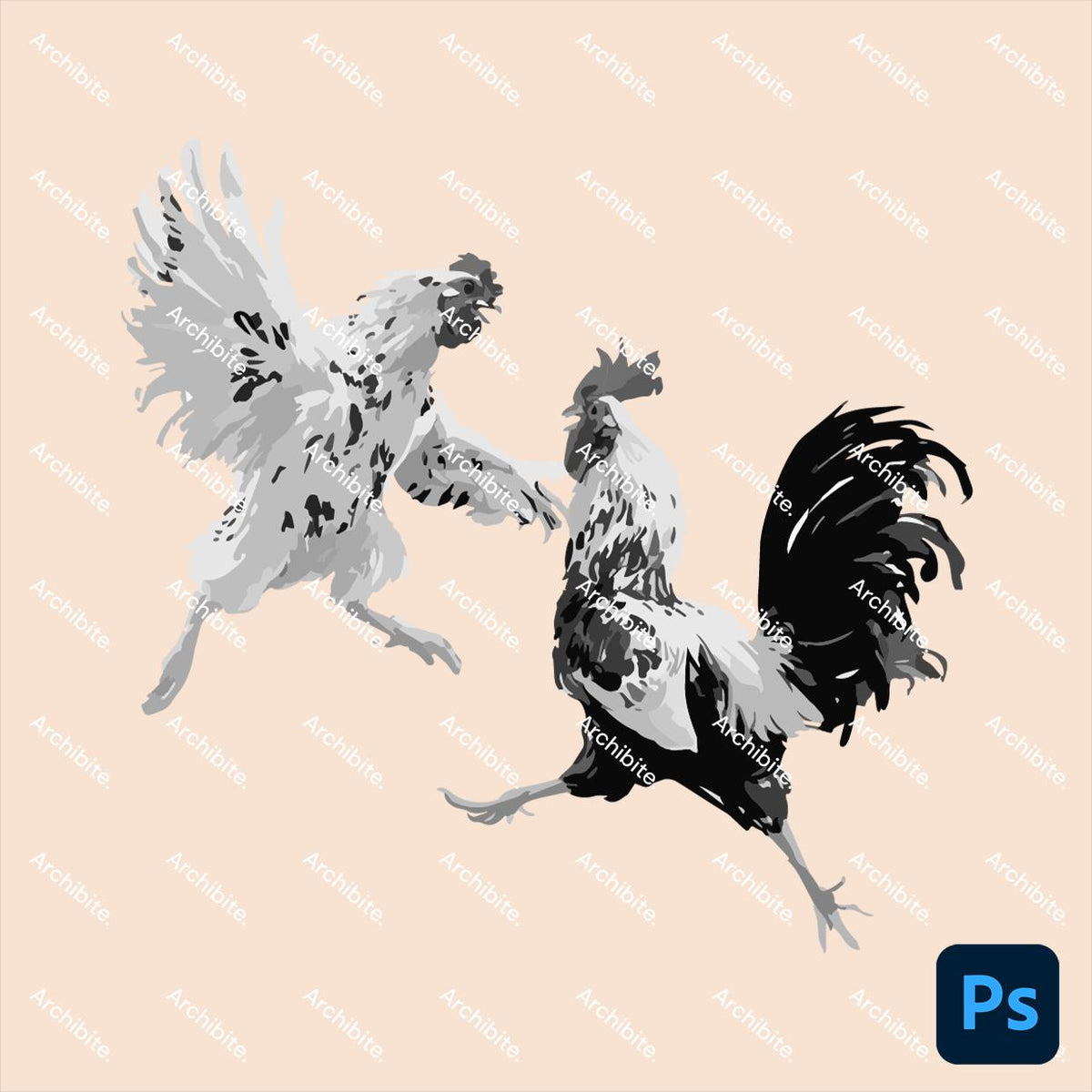 Photoshop Brushes - Farm Animals Elevation