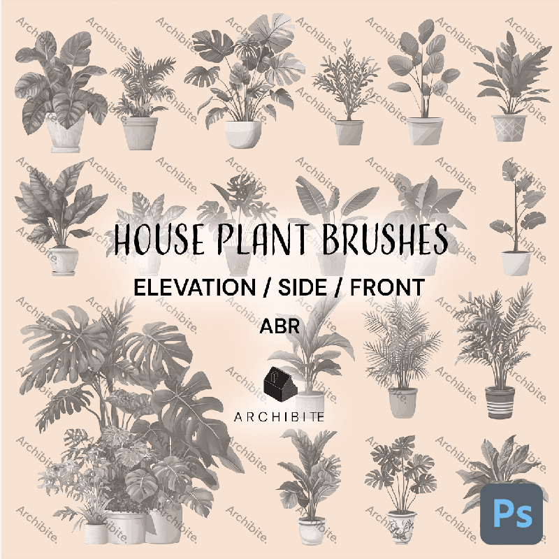 Photoshop Brushes House Plants Elevation