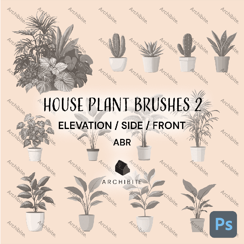 Photoshop Brushes House Plants Elevation 2