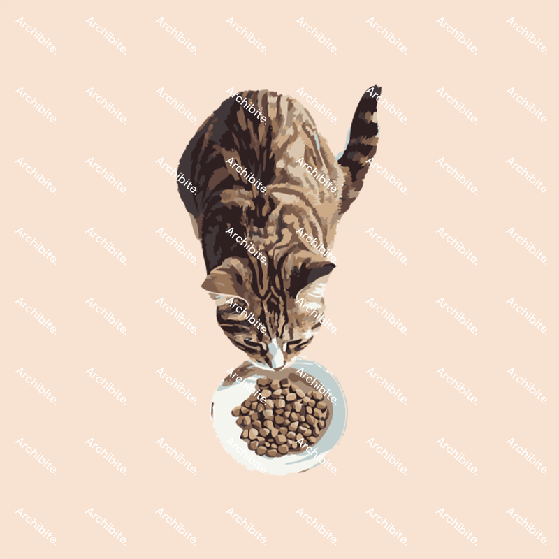 Vector Floor Plan Cats