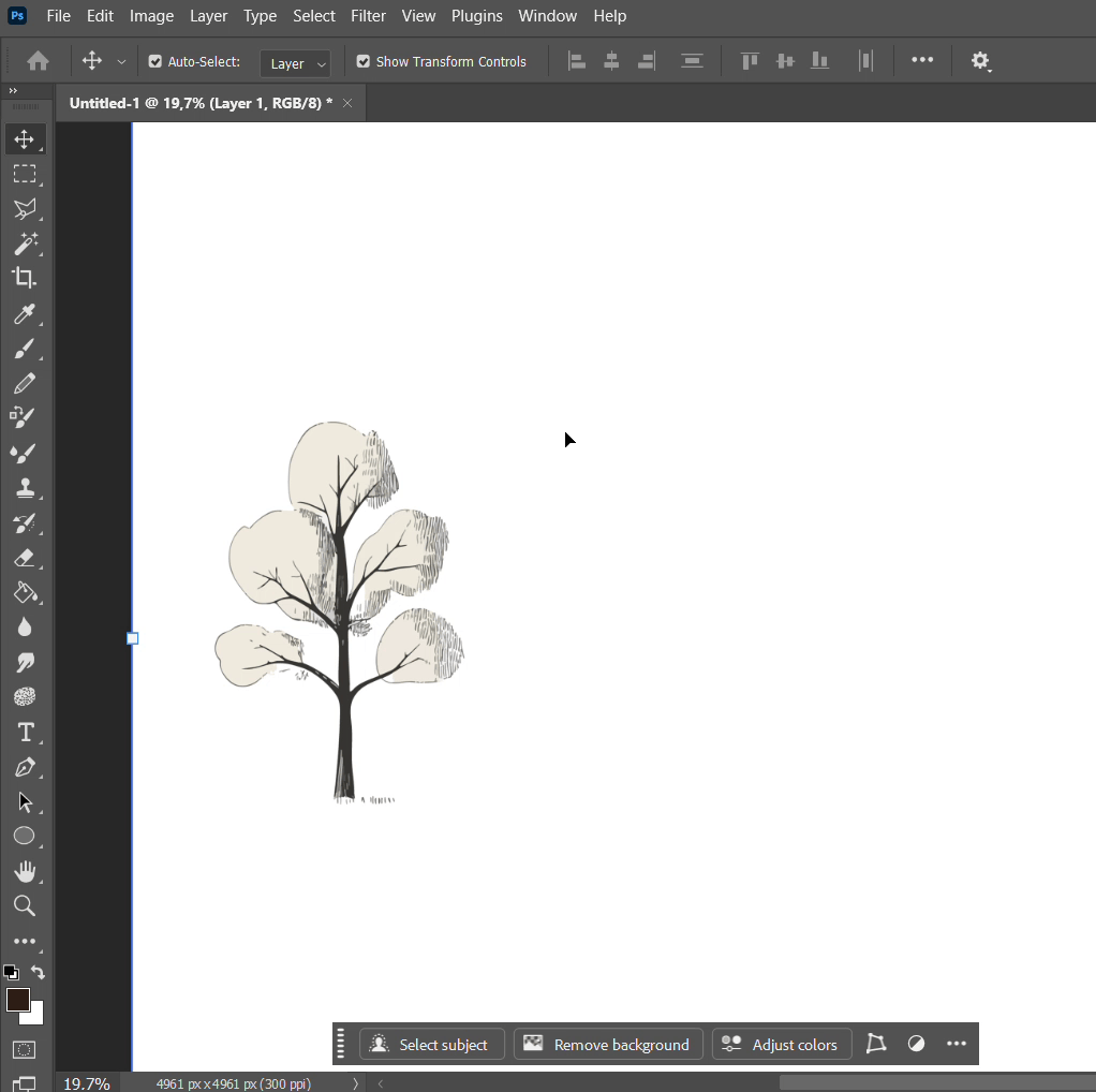 Vector Simple Hand Drawn Trees Elevation 2
