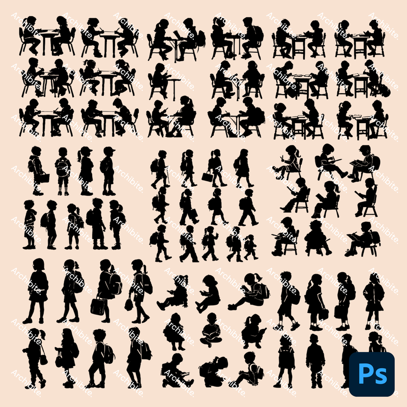 Photoshop Brushes School Kids