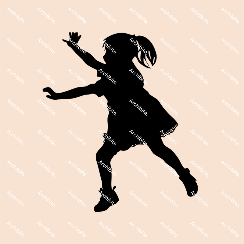 Vector Silhouette Kids