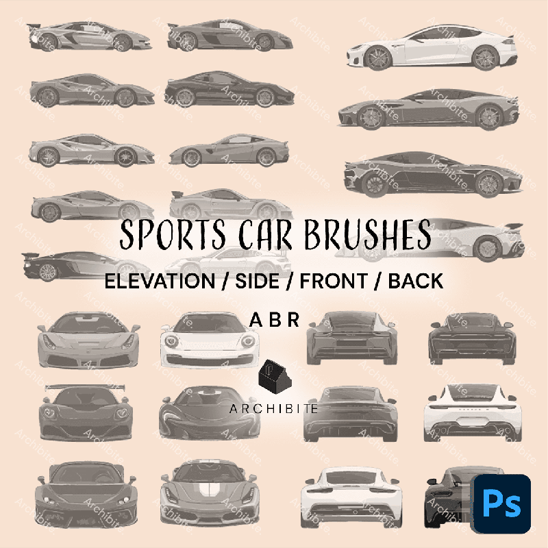 Photoshop Brushes Sports Cars Elevation