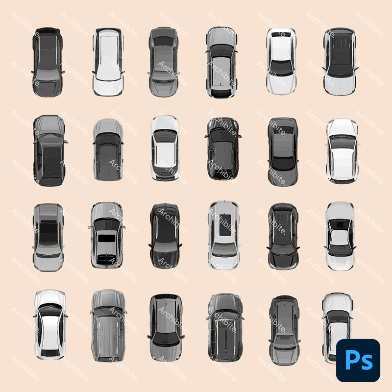 Photoshop Brushes SUV Cars Plan
