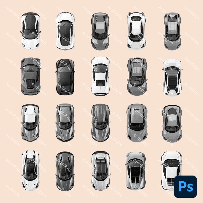 Photoshop Brushes Sports Cars Plan 2