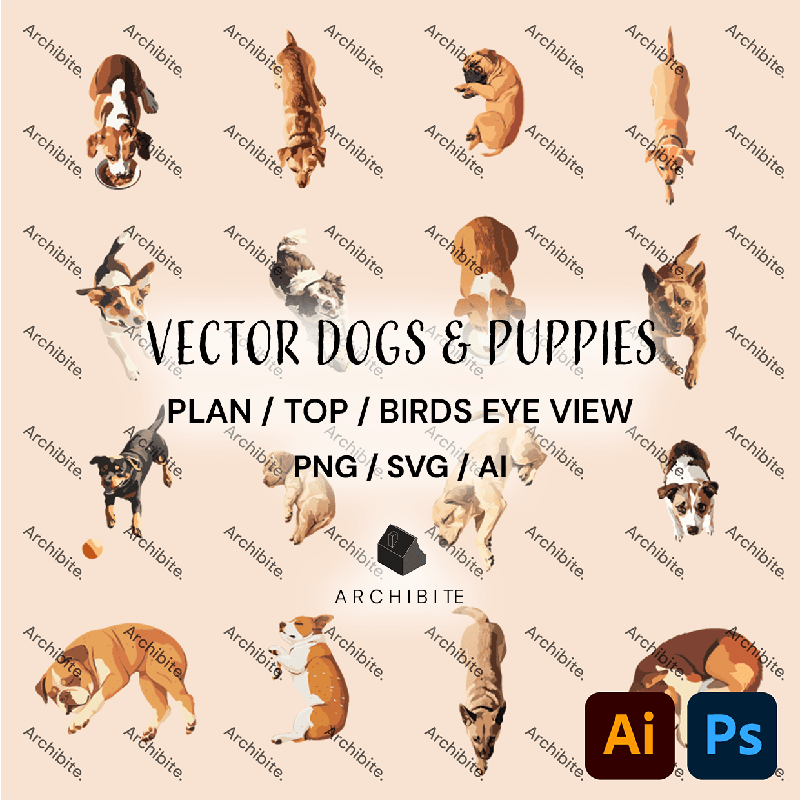 Vector Floor Plan Dogs
