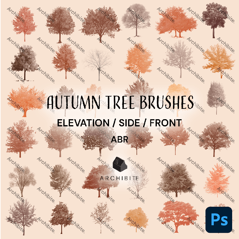 Photoshop Brushes Autumn Trees Elevation