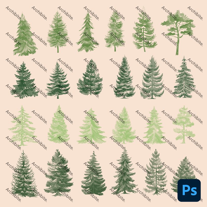 Photoshop Brush Trees Megapack