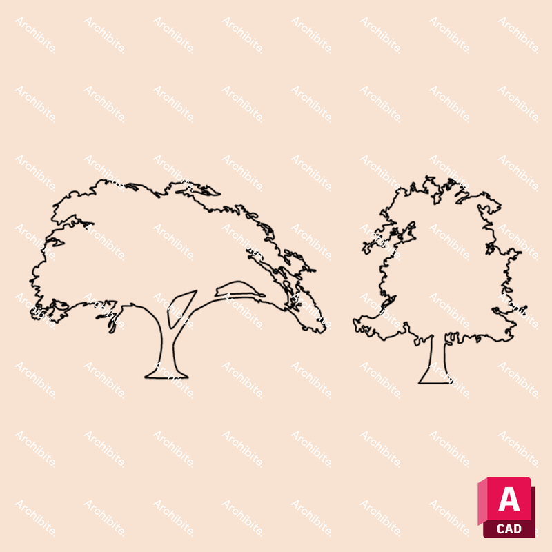DWG Summer Trees Elevation