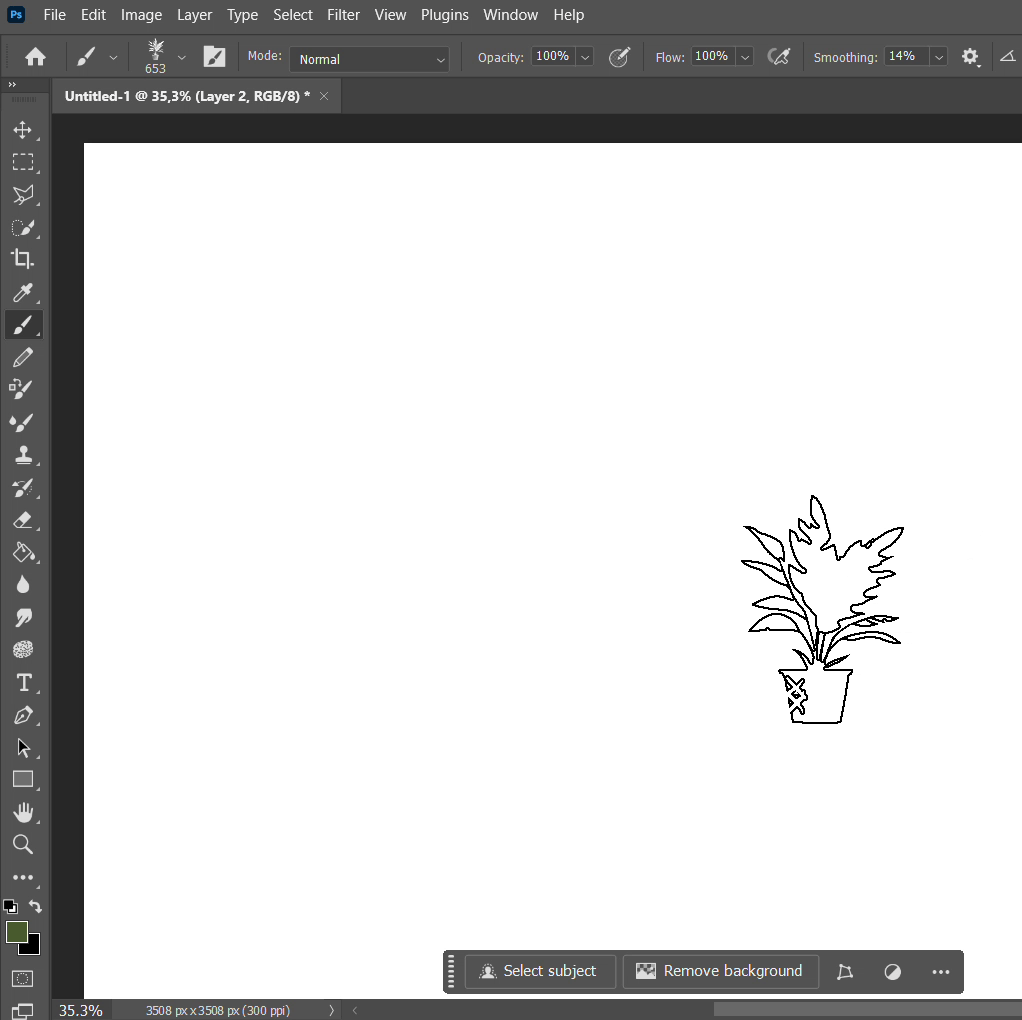 Photoshop Brushes House Plants Elevation 2