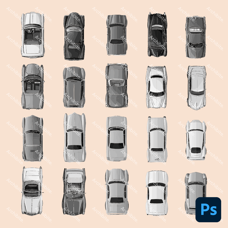Photoshop Brushes Classic Cars Plan