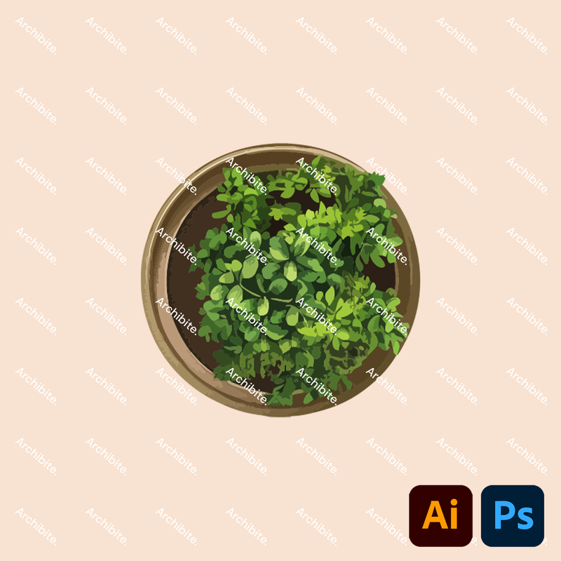Vector House Plants Plan