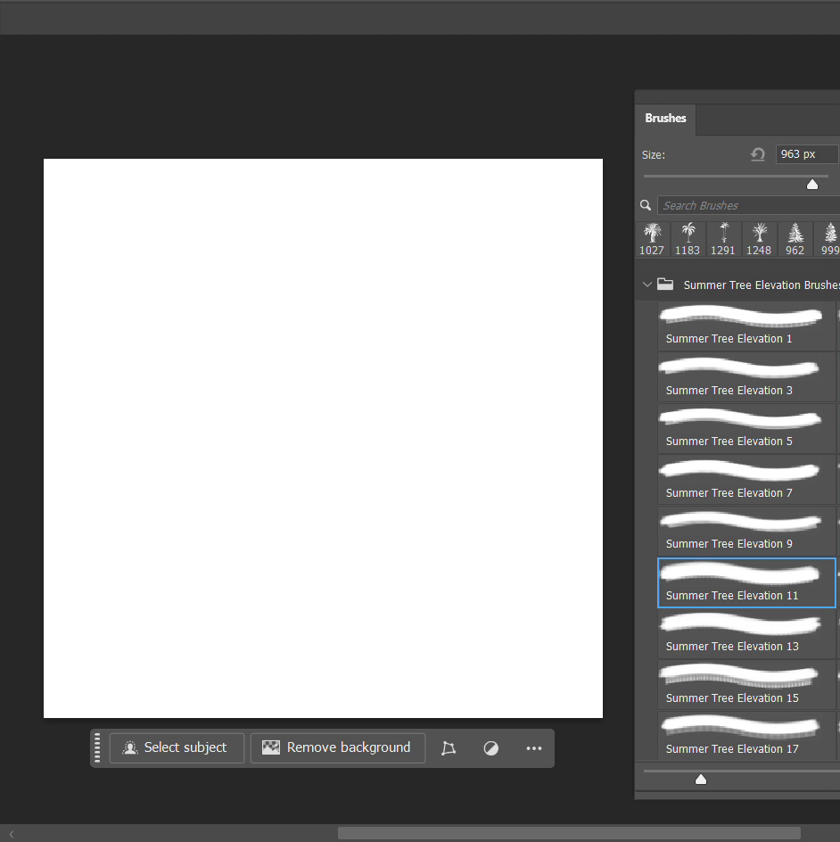 Photoshop Brushes Summer Trees Elevation