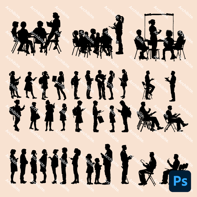 Photoshop Brushes Education People