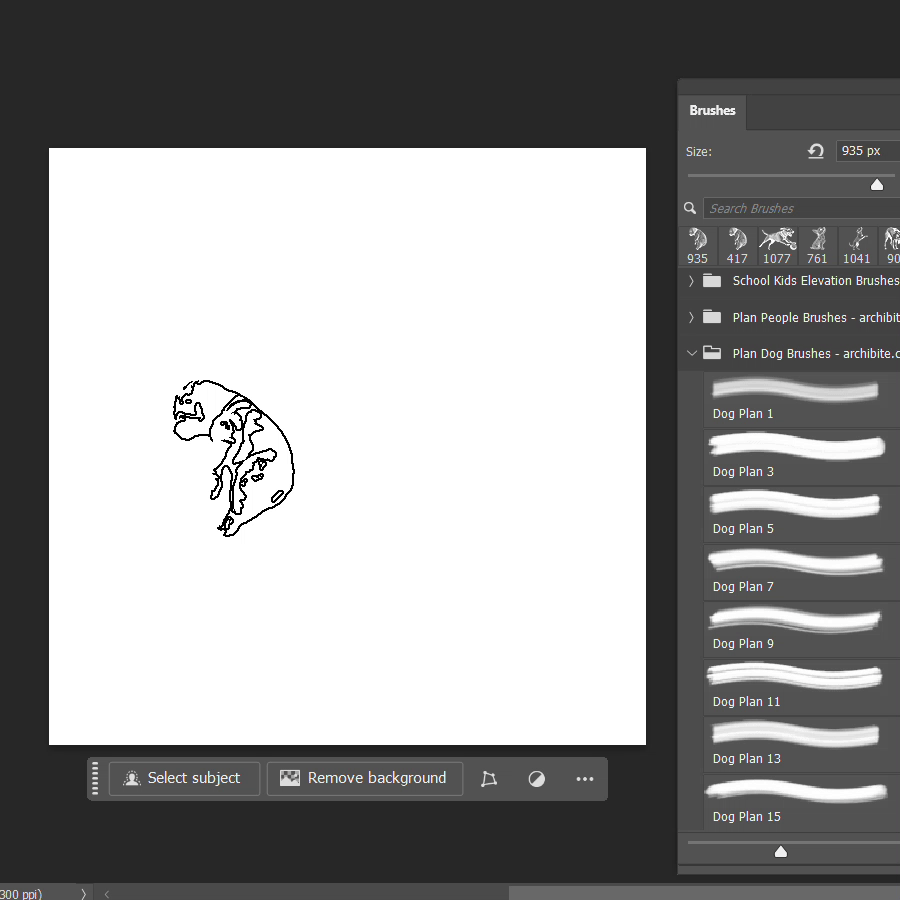 PS Brushes Plan Dogs