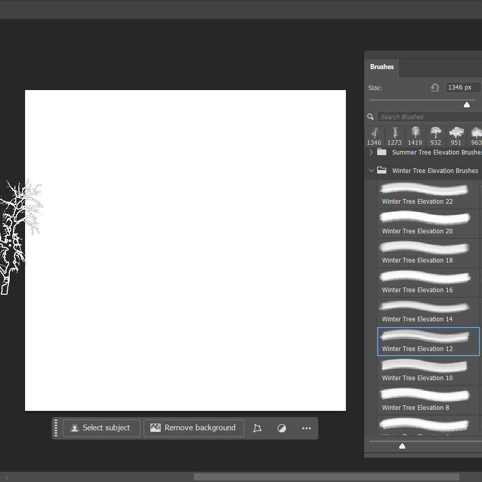 Photoshop Brushes Winter Trees Elevation