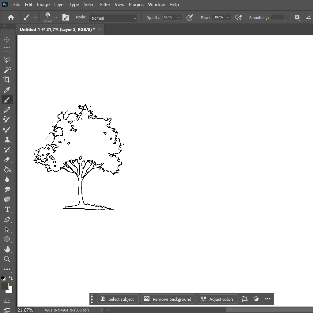 Photoshop Brushes Watercolor Trees Elevation