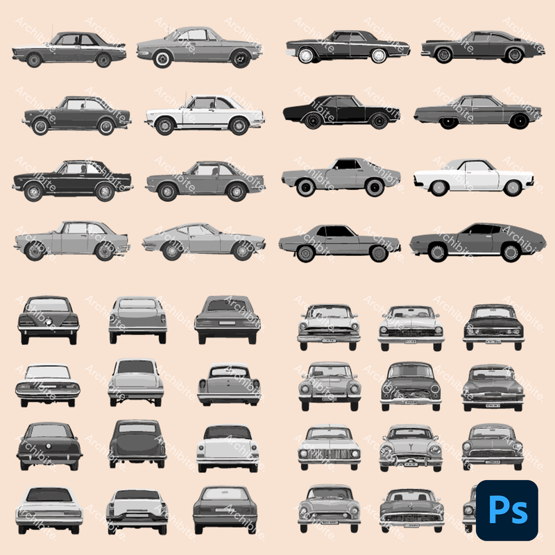 Photoshop Brush Cars Megapack