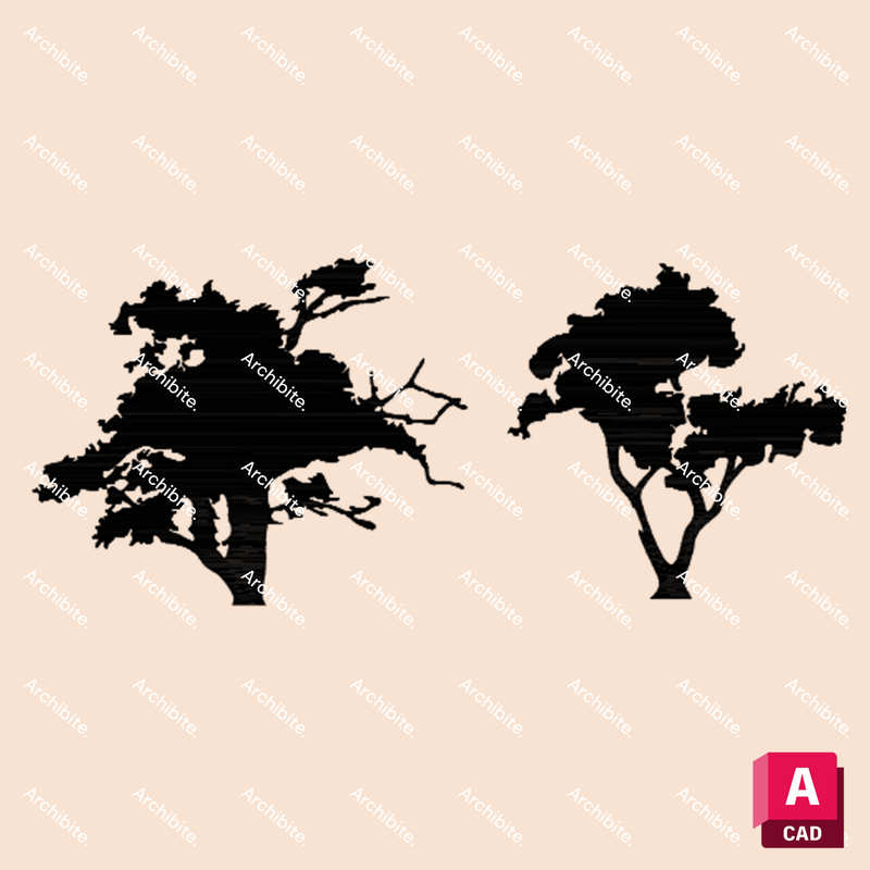 DWG Summer Trees Elevation