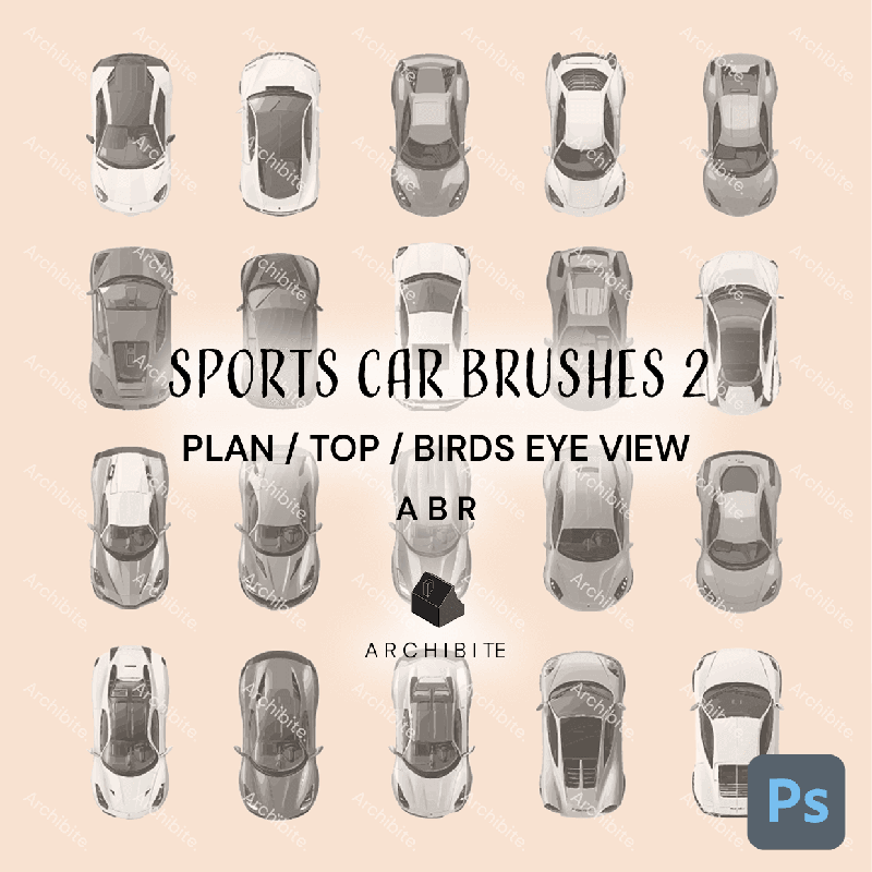 Photoshop Brushes Sports Cars Plan 2