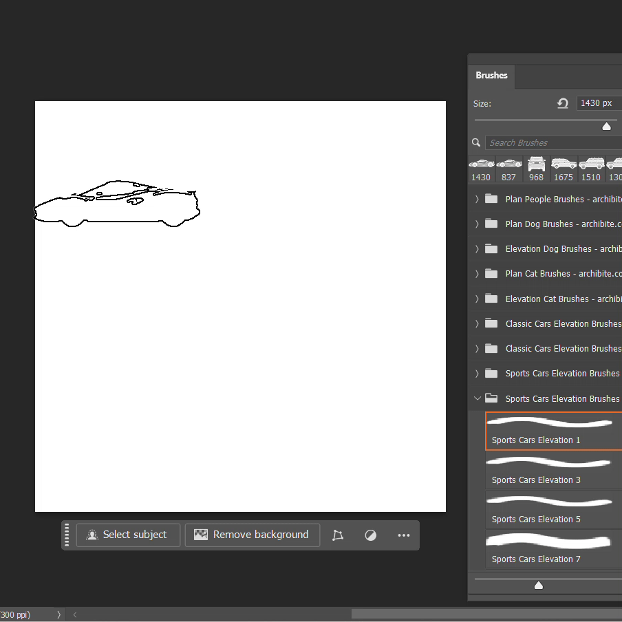 Photoshop Brushes Sports Cars Elevation 2