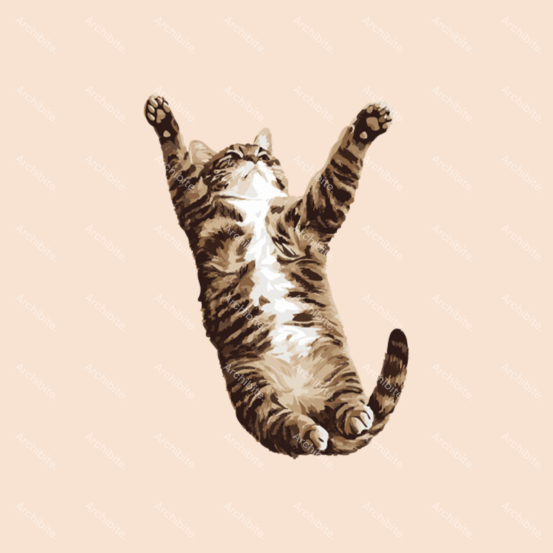 Vector Floor Plan Cats