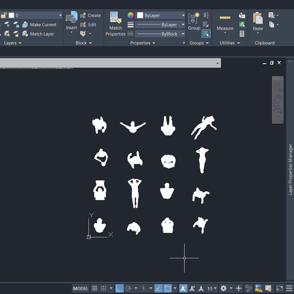 DWG Top View People