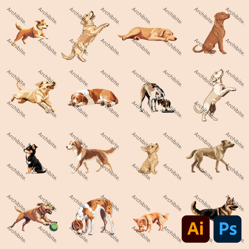 Vector Elevation Dogs