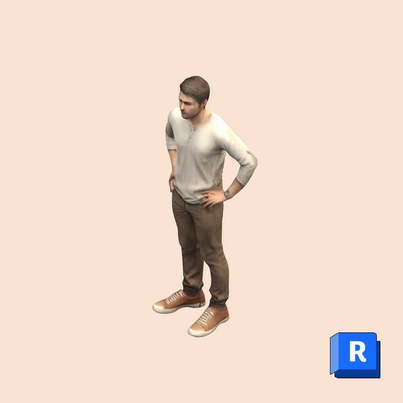 Revit Entourage Casual People Textured