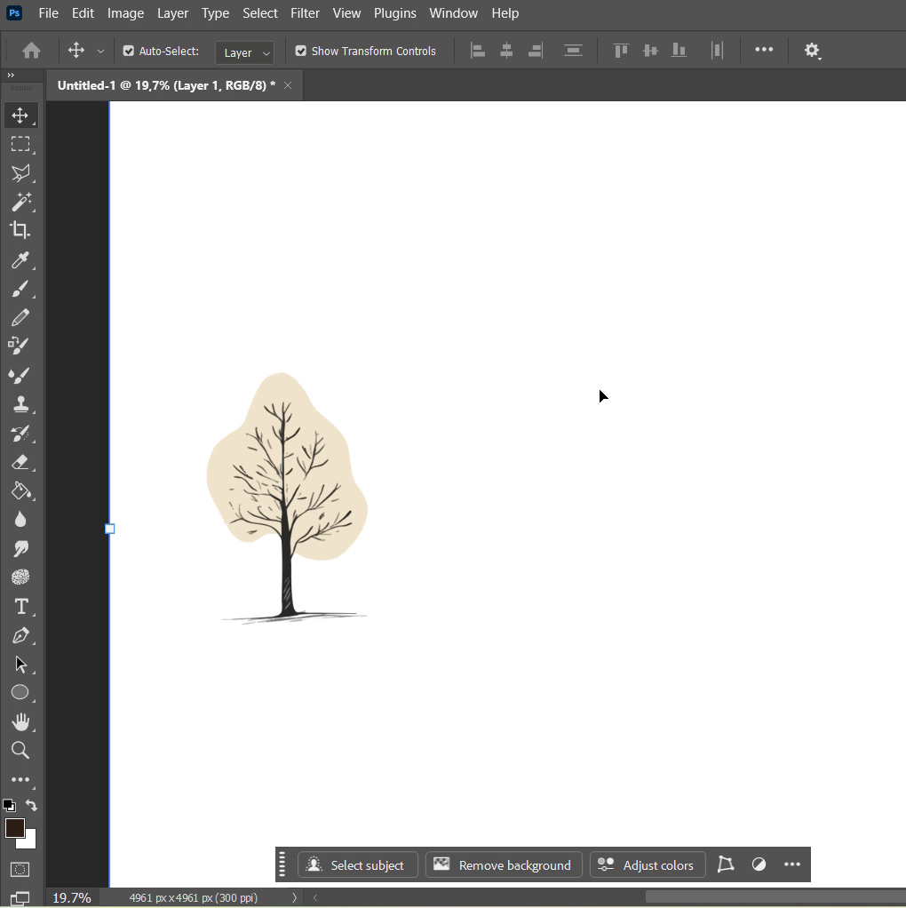 Vector Simple Hand Drawn Trees Elevation