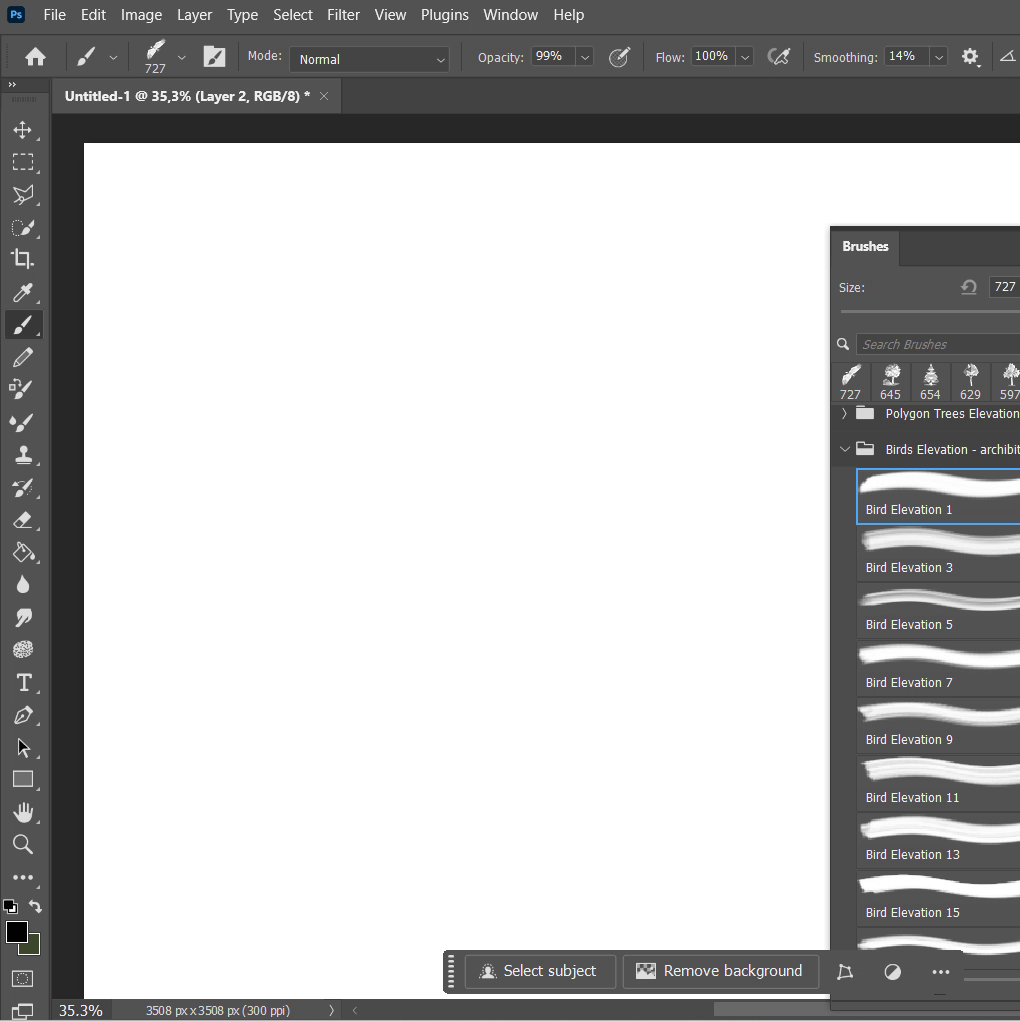 Photoshop Brushes Elevation Birds