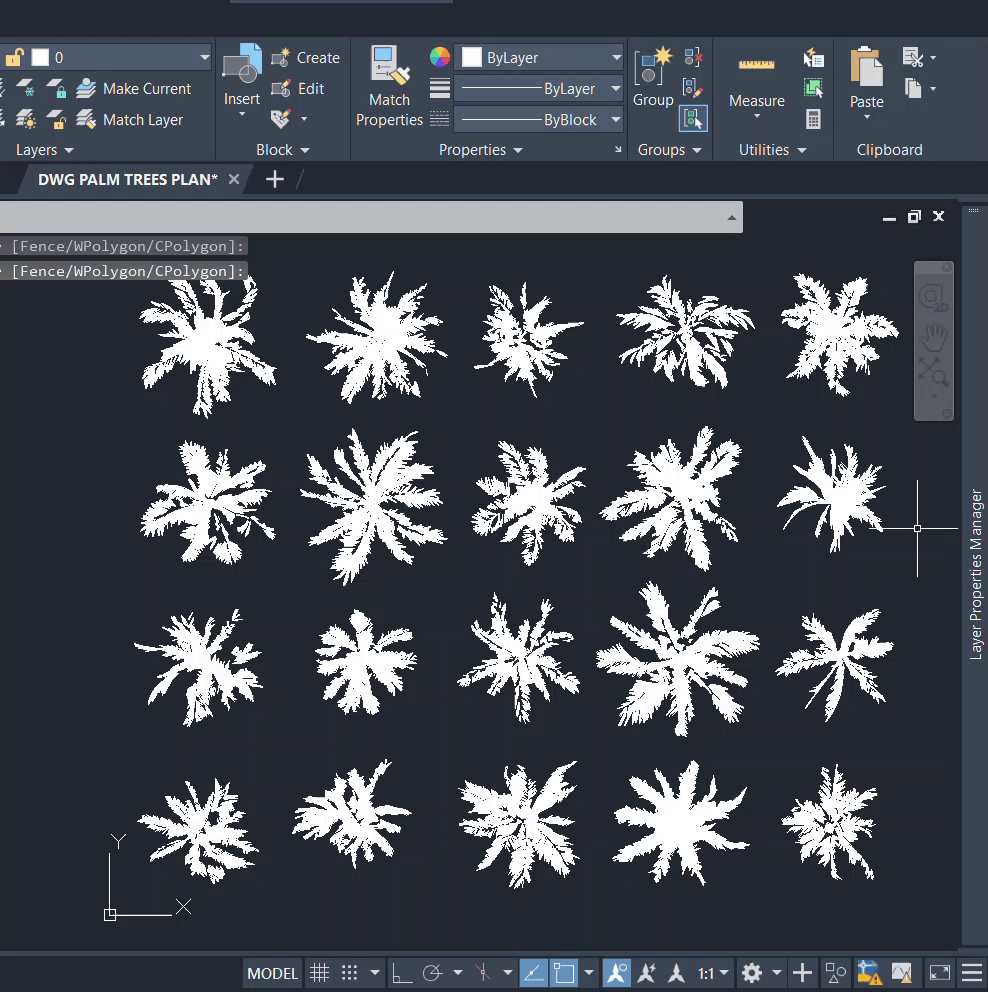 DWG Palm Trees Plan
