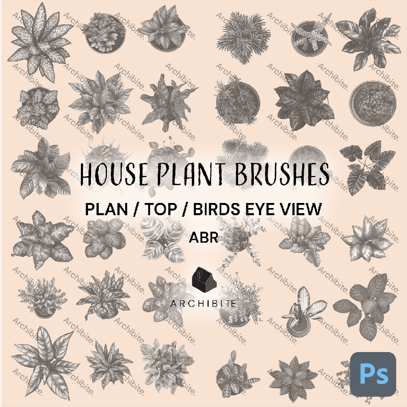 Photoshop Brushes House Plants Plan