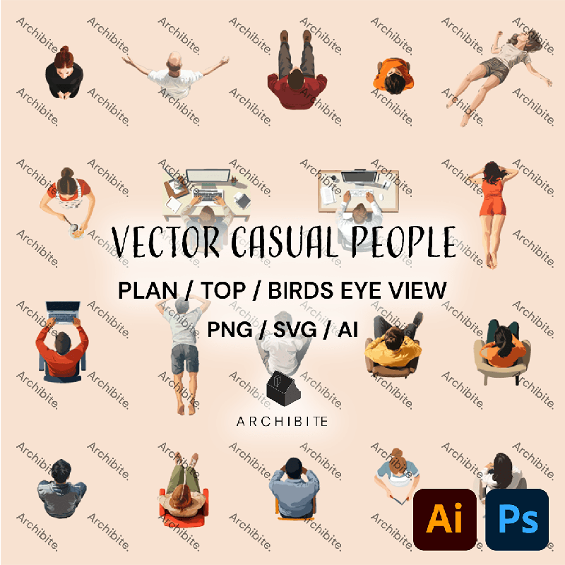 Vector Floor Plan People