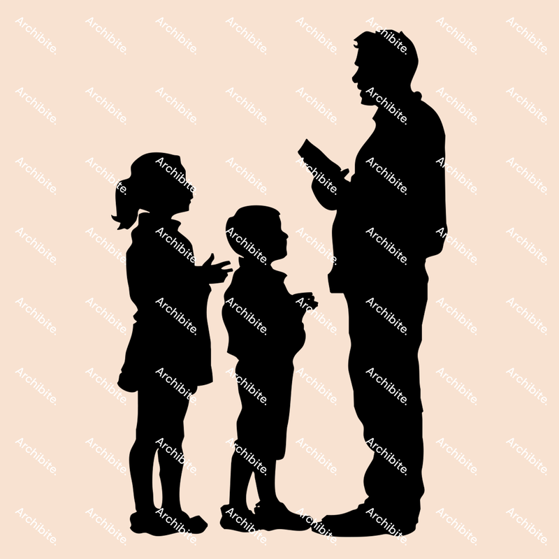 Vector Silhouette Education People
