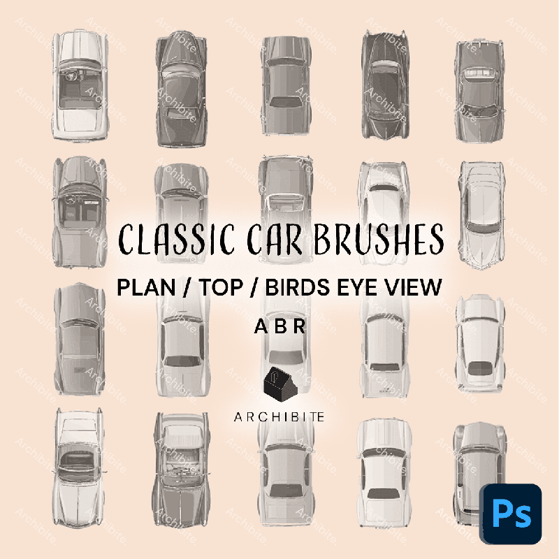Photoshop Brushes Classic Cars Plan