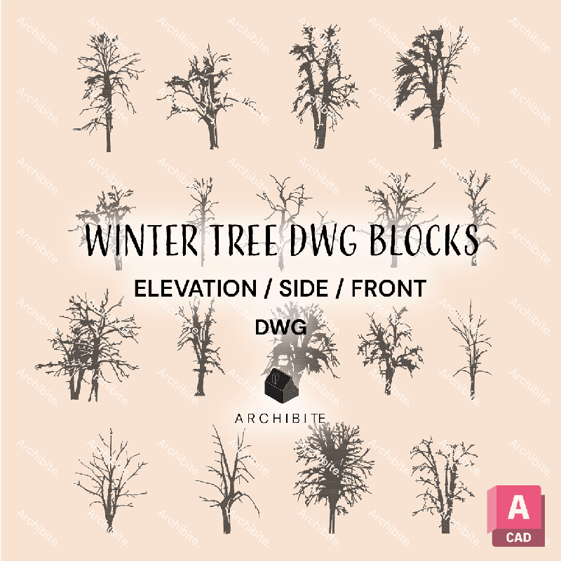 DWG Winter Trees Elevation