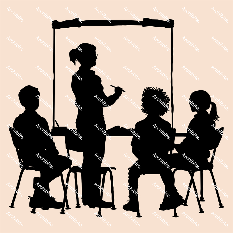 Vector Silhouette Education People