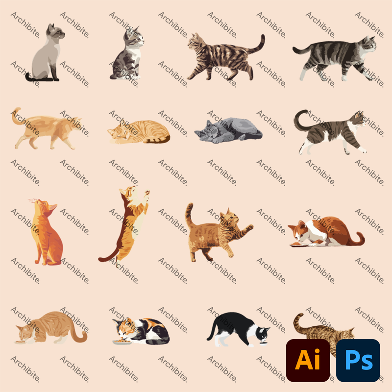 Vector Elevation Cats