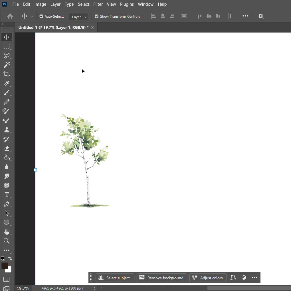 Vector Watercolor Trees Elevation