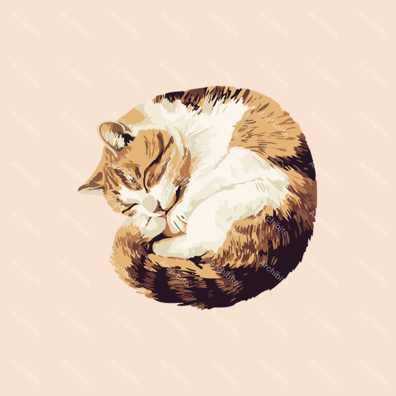 Vector Floor Plan Cats